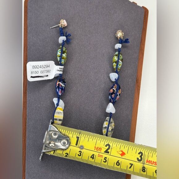 NWT Free People | Ariana Ost Voyage Dangle Earrings, Glass Beads Boho - Picture 6 of 6